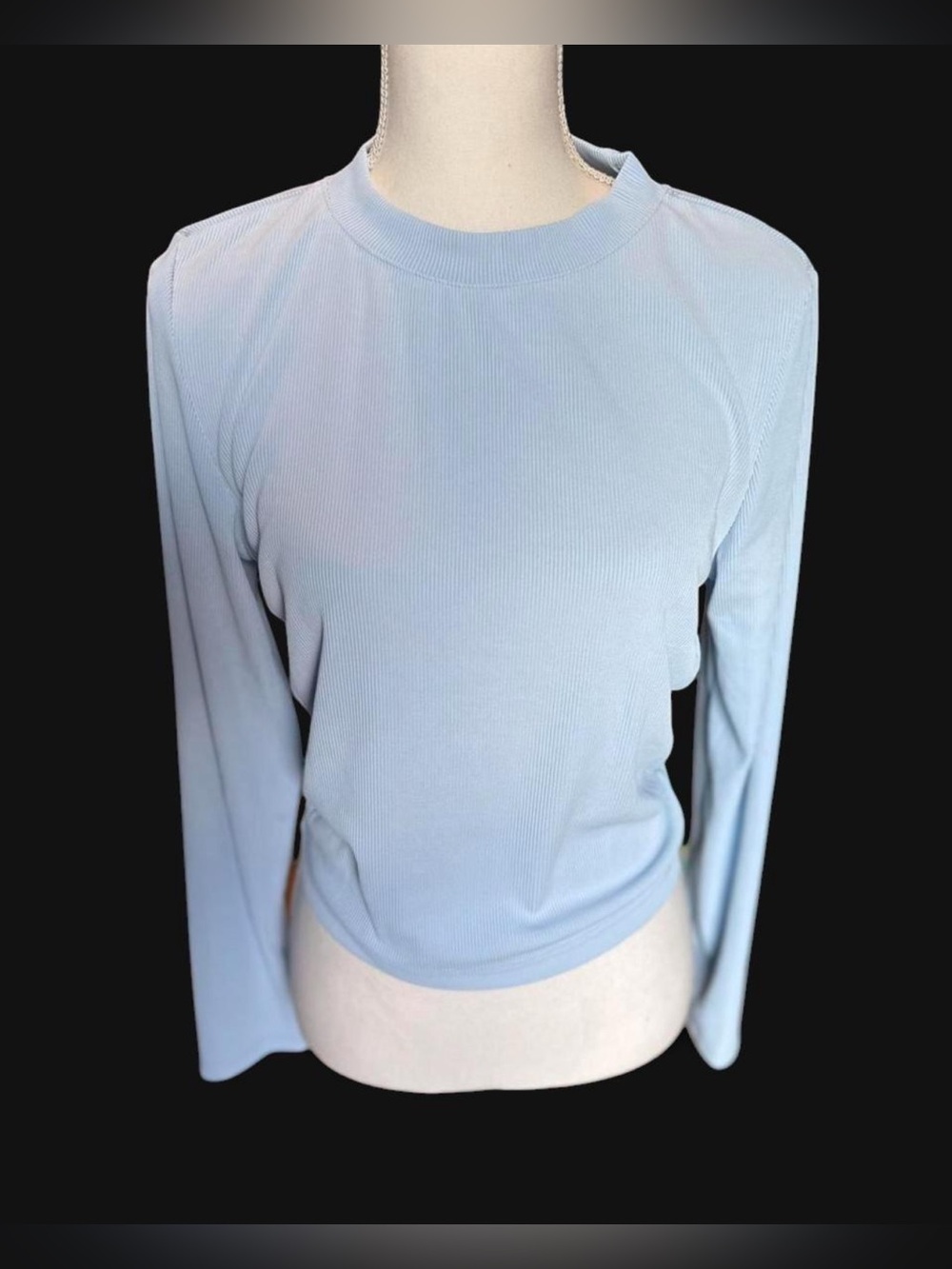 Light Blue Long-Sleeve Women's Top